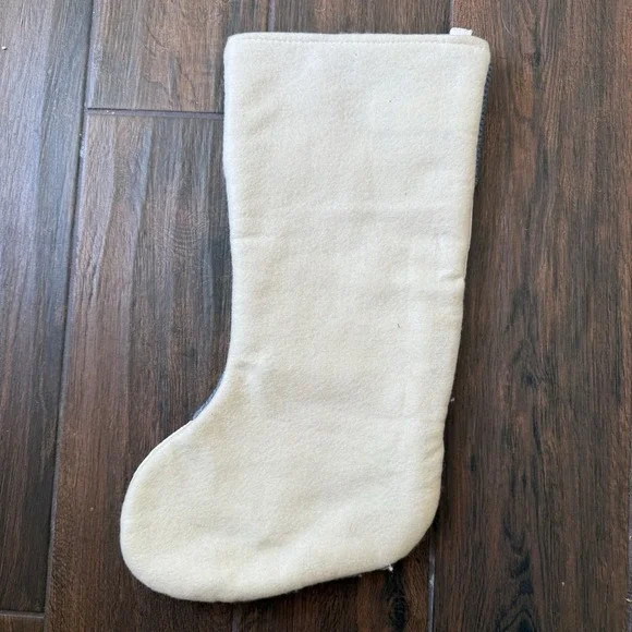 Santas Best Christmas Stocking Snowman Couple LET IT SNOW Skaters Beaded - Picture 2 of 2